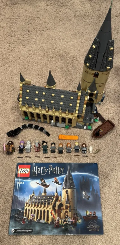 Lego Harry Potter 75954 Hogwarts Great Hall 100% Complete W/ Instructions Hagrid