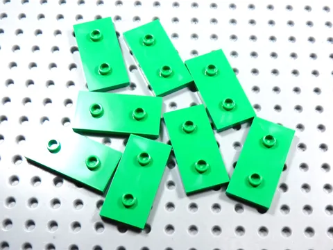 LEGO Lot of 8 Bright Green 2x4 Smooth Plates w/ 2 Studs BM