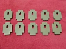 Used 10 Lego Castle Walls / Windows Panels Old Light Gray   2x5x6  ( 4106970 )