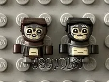 Lot of 2 LEGO Star Wars Anzellan (Black & Brown Hood) Minifigures from set 75445