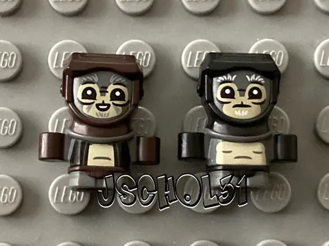 Lot of 2 LEGO Star Wars Anzellan (Black & Brown Hood) Minifigures from set 75445
