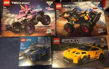 lego car lot 4 box new sealed technic city speed