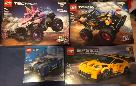lego car lot 4 box new sealed technic city speed