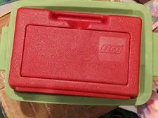 Vintage 80s LEGO Hard Case 11 X 7" Red Storage Box Organizer - perfect condition