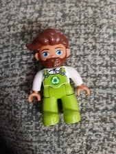 Lego Duplo RECYCLING MAN Green Overalls Garbage Refuse Recycle for Truck M