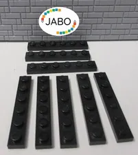 (J8/2/4) LEGO 8x3666 Plate Flat 1x6 Black