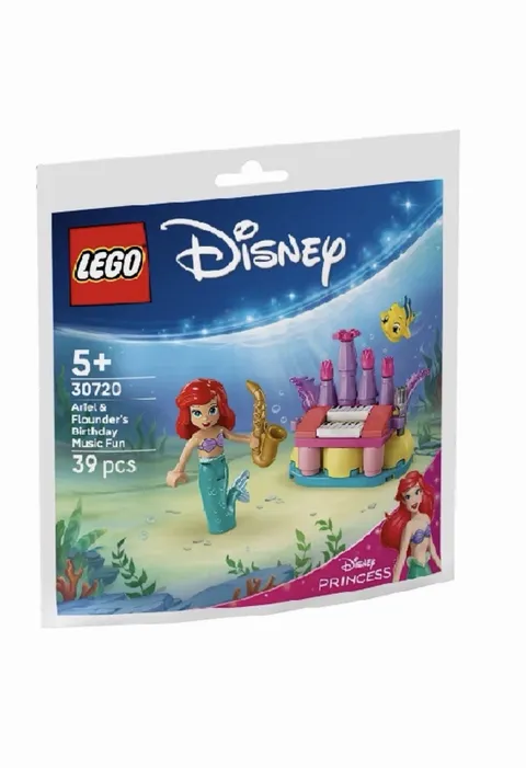 New 2026 Lego Disney 30720 Ariel & Flounder's Birthday Music Fun Paperbag Set