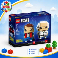 LEGO BrickHeadz 41611 Marty McFly Doc Brown Back to the Future New Sealed 240 pc
