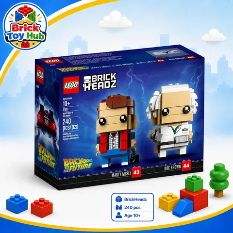 LEGO BrickHeadz 41611 Marty McFly Doc Brown Back to the Future New Sealed 240 pc