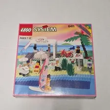 LEGO System Paradisa 6411 Sand Dollar Café Complete Set 163 Pcs Bags Sealed Read