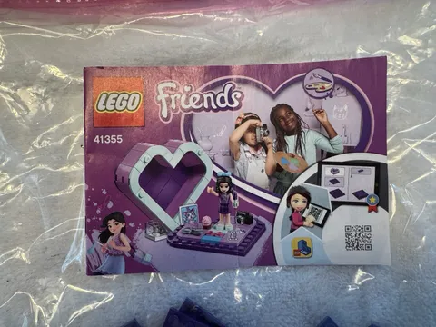 LEGO Friends 41355 Stephanie's Heart Box Bricks & Pieces Bulk Lot 85pcs Bag