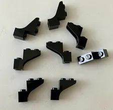 LEGO 8x NEW Pieces Brick 1x3x2 with Arch/Bow BLACK #88292