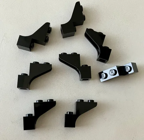LEGO 8x NEW Pieces Brick 1x3x2 with Arch/Bow BLACK #88292
