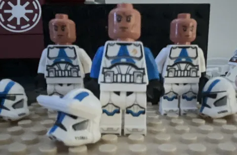 LEGO Star Wars Clone Trooper Minifigure Lot of 3 w/ Helmets Plastic