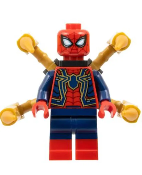 Brand New 76323 LEGO Iron Spider-Man Iron Spider Minifigure, with golden arms
