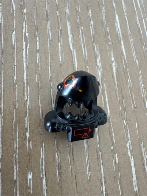 LEGO 25113pb01 Minifigure Black Headgear Mask Shark Head Open Mouth Air Tank Eye