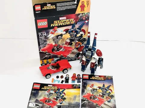 LEGO Marvel Iron Man Detroit Steel Strikes 76077 100% Complete Instruction & Box