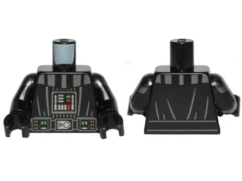 LEGO Black Torso SW Darth Vader Armor, Robe and Back Pattern / Black Arms with S