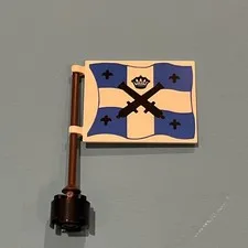 LEGO - Flag 6 x 4 (studs) with Clips - Pirates-Imperial Soldiers 