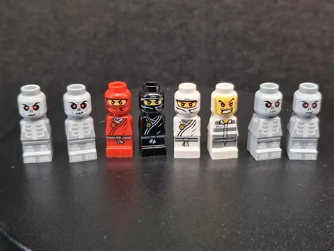 LEGO Ninjago Board Game 3856 Microfigures Skeletons Ninja Prisoner Used Lot