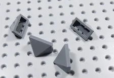 LEGO Lot of 4 Dark Bluish Gray 2x1 Triple Peak Slopes BP