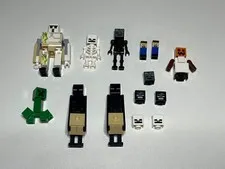 LEGO Minecraft Mob Minifigure Lot Iron Golem Creeper Enderman Skeleton Steve
