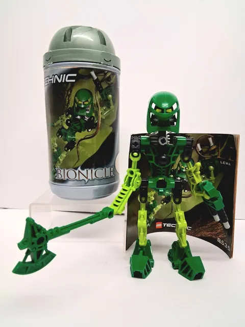 LEGO BIONICLE: Toa Mata - Lewa (8535) Complete W/ Canister & Instruction Manual 