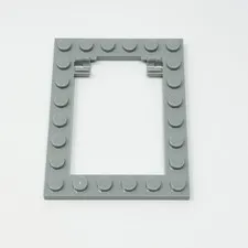 92107 LEGO Modified Plate 6x8 Trap Frame Horizontal LIGHT BLUISH GRAY (1)