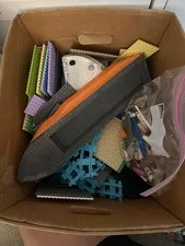 LEGO Base plates and small bag of assorted LEGO