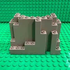 LEGO 6082 Dark Tan BURP Rock Panel 4x10x6 Rectangular Castle