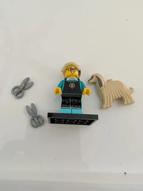 LEGO Minifigures Series 25 Dog Groomer Minifigure with Dog & Scissors