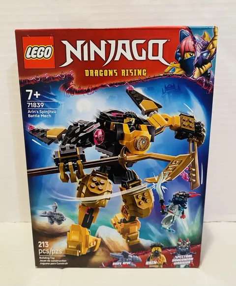 New LEGO® NINJAGO Arin’s Spinjitzu Battle Mech Building Kit 71839 (213 Pieces)
