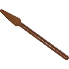 LEGO 8x Brown Minifigure, Weapon Pike / Spear - Handle with Round End inv.637