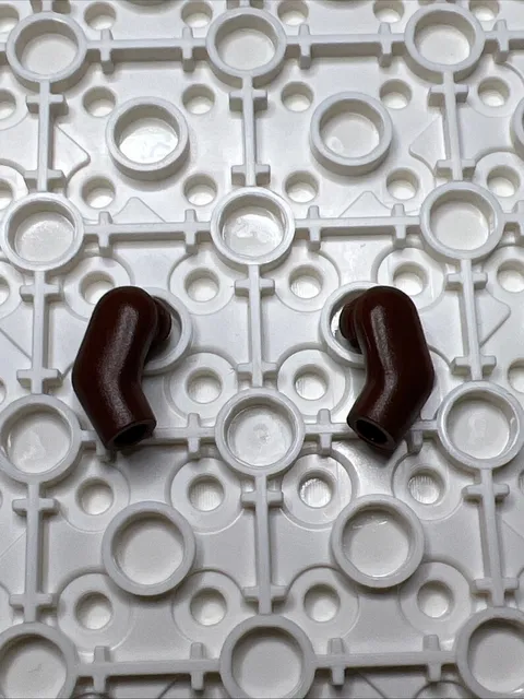LEGO 981 & 982 Reddish Brown Minifigure Replacement Arms x2 - 1 Pair Left Right