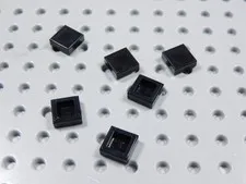 LEGO Lot of 6 Black 1x1 Smooth Tiles Plates BF