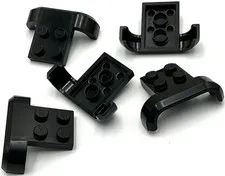 Lego 5 New Black Vehicle Mudguards 4 x 3 x 1 with Arch Curved Parts
