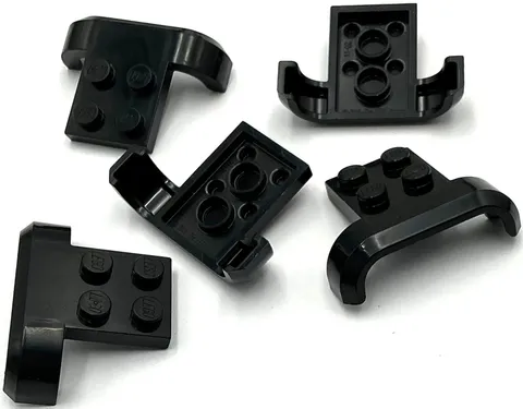 Lego 5 New Black Vehicle Mudguards 4 x 3 x 1 with Arch Curved Parts
