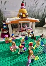 Lego CITY LOT. ICE CREAM STAND 13 mini figures 1 teddy bear- Read disc