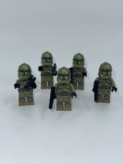 Lego Star Wars Clone Trooper 41st Elite P2 Kashyyyk Camo Minifigure sw519 Lot