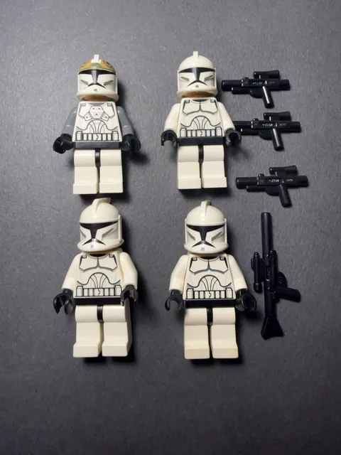 LEGO Star Wars Clone Trooper Clone Wars Minifigure Sw0201 And Gunner Sw0221
