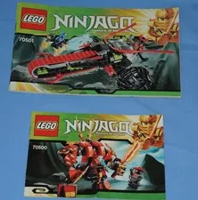 LEGO Ninjago Kai Fire Mech 70500 & Warrior Bike 70501  Instruction/Manual Only