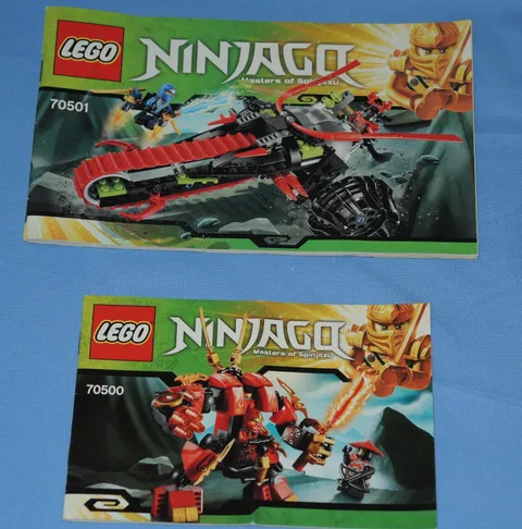 LEGO Ninjago Kai Fire Mech 70500 & Warrior Bike 70501  Instruction/Manual Only