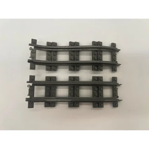 LEGO Dark Grey Train Track Ramp 5 Bricks Elevation - 2 pcs