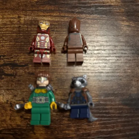 Lot Of 4 Marvel Lego Minifigures - Iron Man, Dr. Octopus,Guardians Of The Galaxy