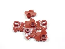 LEGO Lot of 6 Dark Red Plant Plates w/ 3 Leaves Minifig I2
