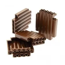 4x LEGO Palisade Wall Piece 2x6x6 Brown Panels Legoredo 6769 4105291 30140