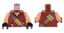 LEGO® Part 973pb4912c01 - Torso Pixelated Vest with Silver Cross Strap