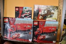 Lot Lego Manuals Disney Pixar Cars 8486 8201 9478 Lightning McQueen