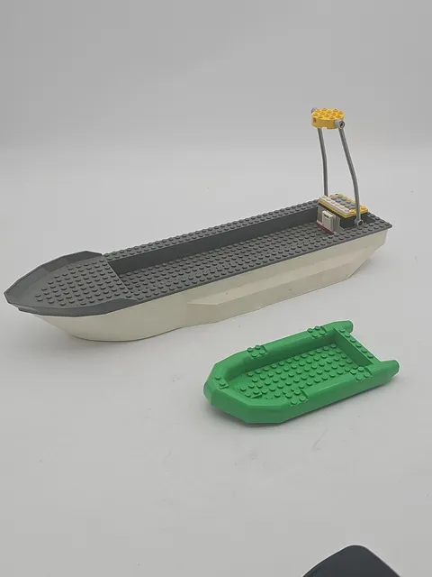 LEGO City Boat Hull Lot 62791 + Green Dinghy Raft Floats Custom Build