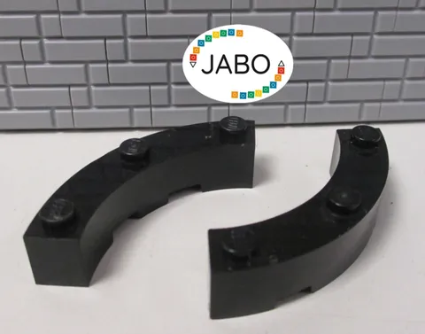 (F11/15/6) LEGO 2x72140 Quarter Brick Round Brick 4x4 Black